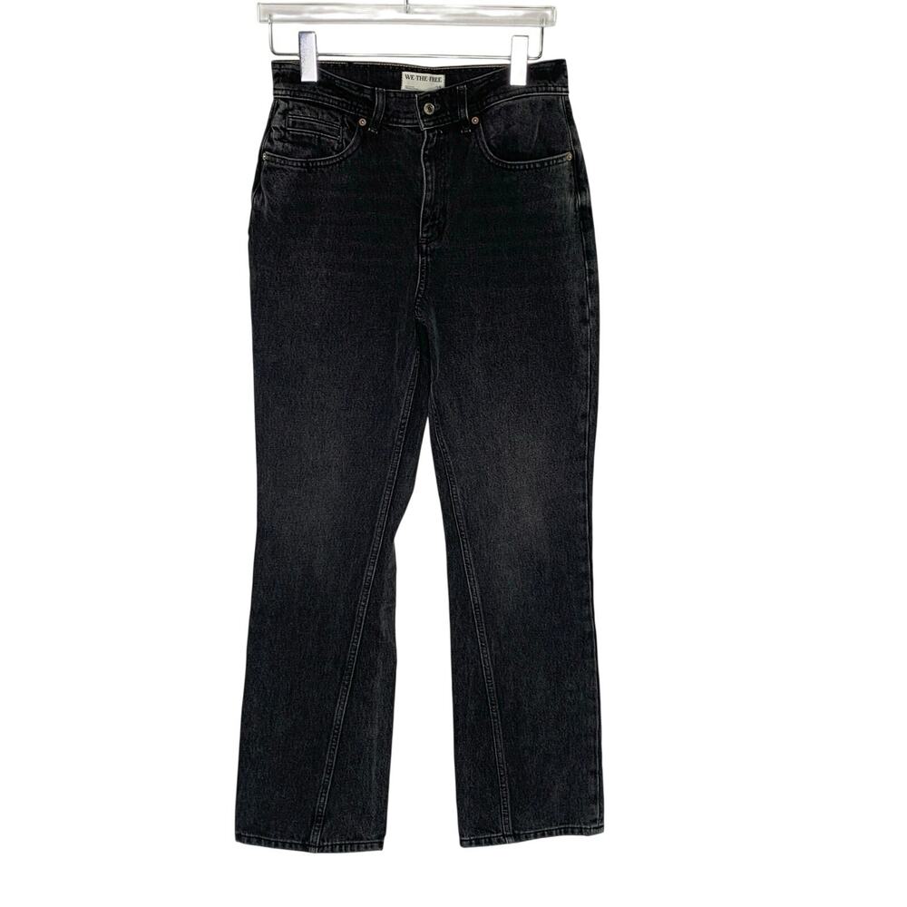 We The Free People Xena Slim Straight Jeans 29 Dark Knight High Rise Hipster
